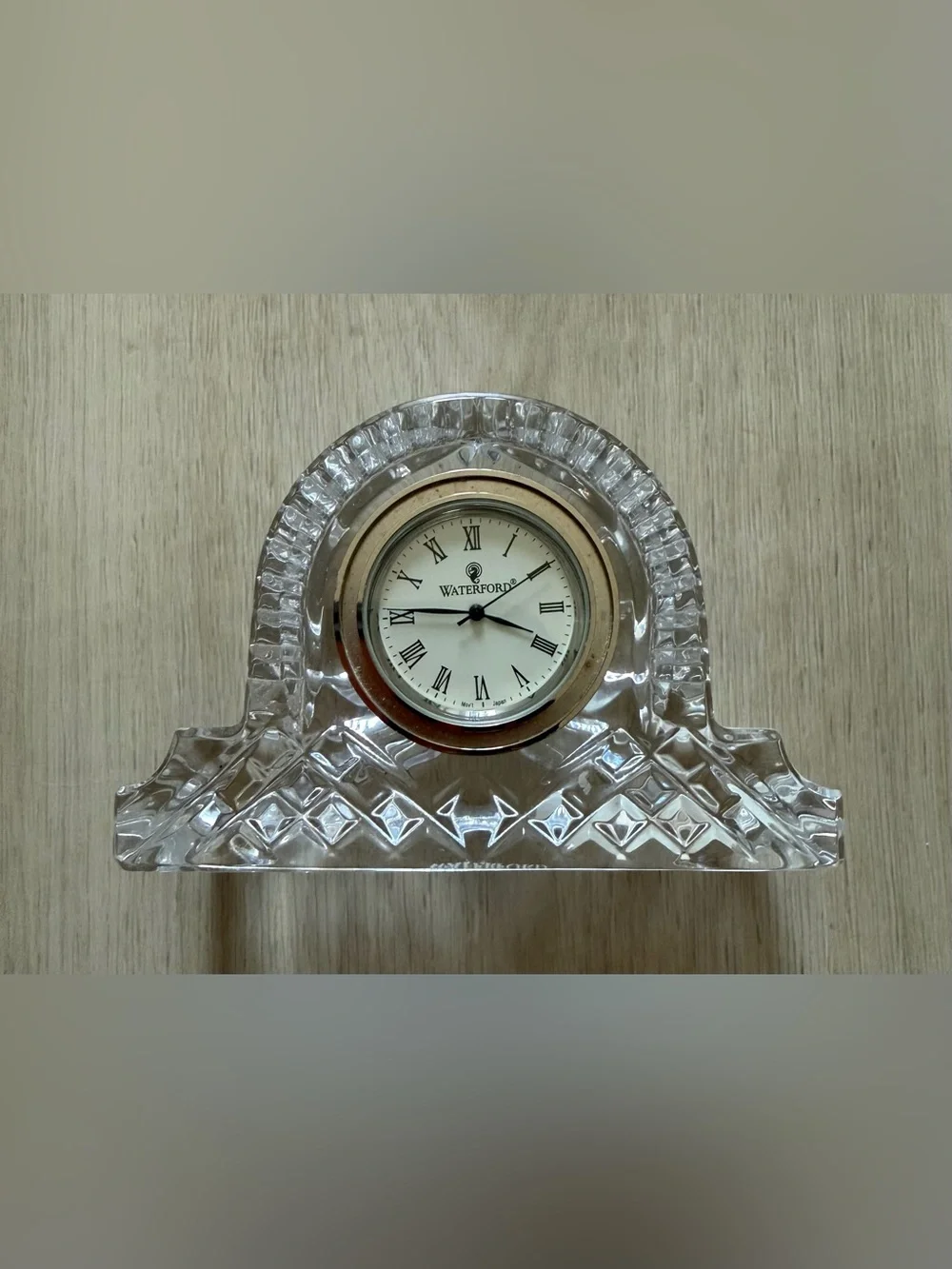Vintage Waterford Crystal Lismore Desk Clock New Battery
